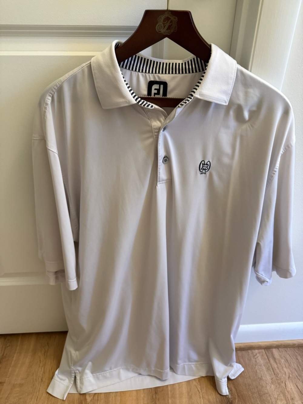 FootJoy Light Gray Golf Polo with Subtle Logo
